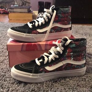 Multi colored high top Vans